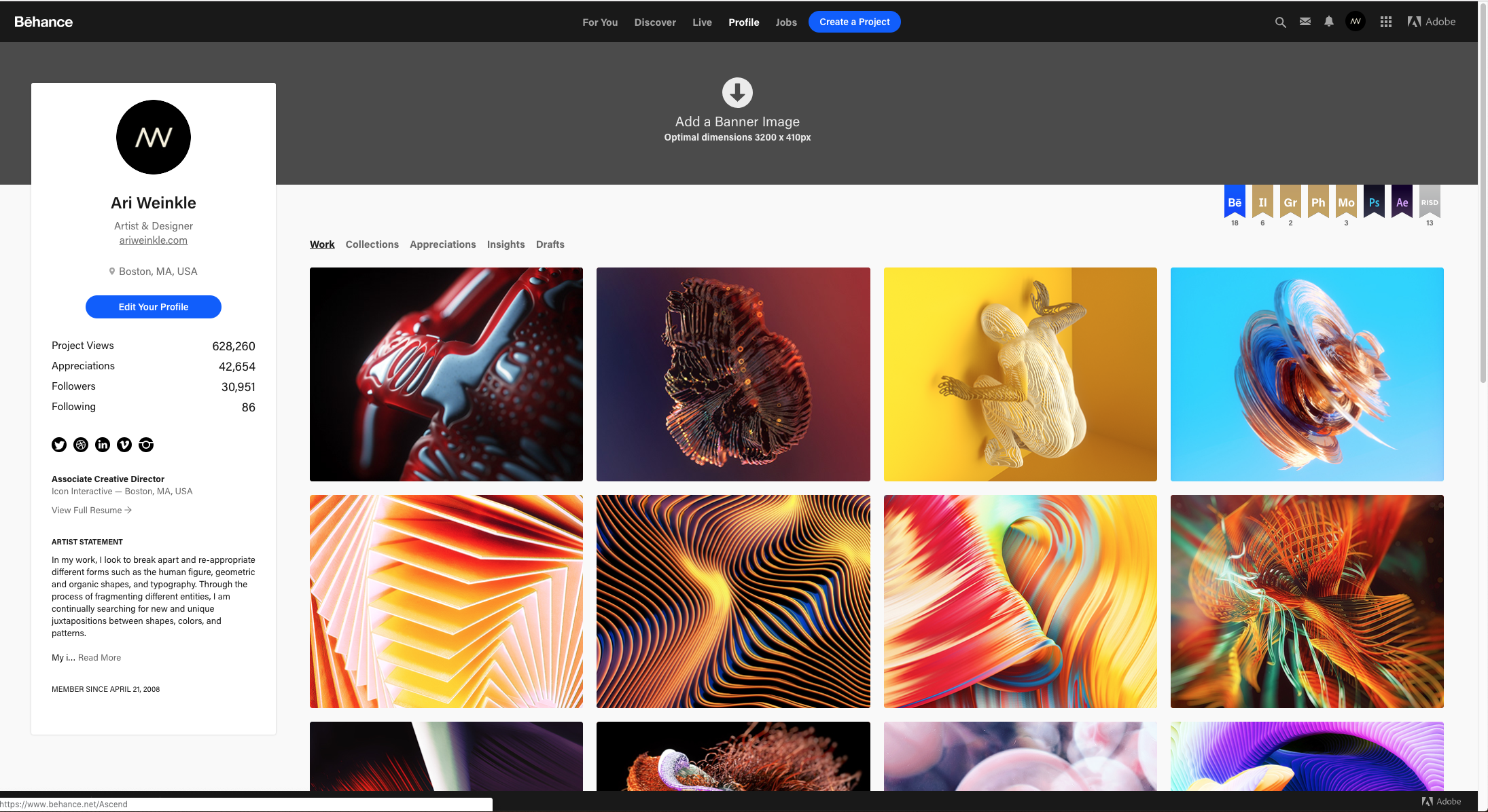 Behance net galleries. Баннер для Behance. Размер обложки беханс. Размер шапки Behance. Шапка для беханс.